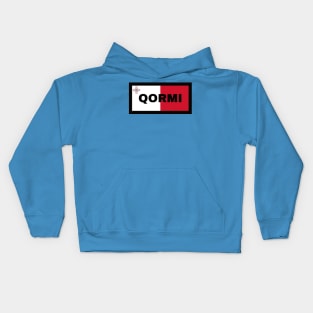 Qormi City in Malta Flag Kids Hoodie